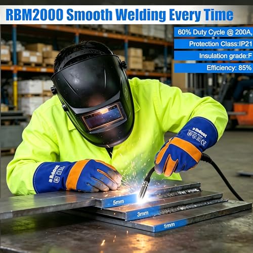 Reboot MIG Welder 5 in 1 200A Synergistic - MIG MAG with/without Gas, Lift TIG, MMA, Points - Aluminium Welding - 240V Portable for DIY Workshop - RBM2000G