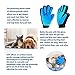 Best Gentle Pet Grooming Gloves Brush Nail Clippers Set - Dog Brushes for Shedding - Short & Long Hair Remover for Pet Fur - Dematting Comb for Dogs, Cats, Horses (Blue)