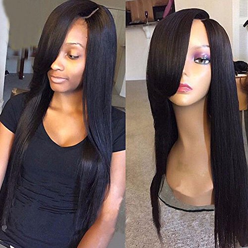 Silky Straight Human Hair Lace Front Wigs For Black Women