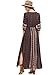 ROMWE Women's Summer Casual Half Sleeve Vintage Print Split Maxi Dress Black L
