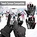 Ski Gloves Waterproof,devembr Warm Snowboard Gloves with Wrist Guard,Black/Gray