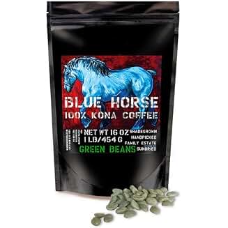 Blue Horse 100% Kona Coffee, Green (Unroasted!) Beans