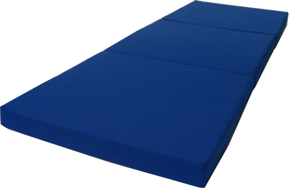 D&D Futon Furniture Royal Blue Shikibuton Trifold Foam Beds