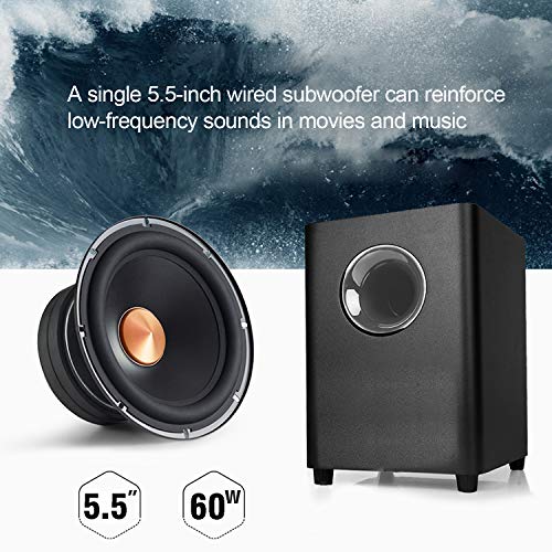 2.1 Channel Sound Bar, Wohome TV Soundbar with Subwoofers and Wireless Bluetooth(Surround Home Theater System,120W, 32 inch, 4 Speakers, 5.5
