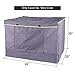 PETSFIT Dog Crate Cover,42 Inch Kennel Cover for Wire Dog Crate, Double Doors, Mesh Window, Flap On The Top and Back is Detachable, Dog Cage Cover Grey