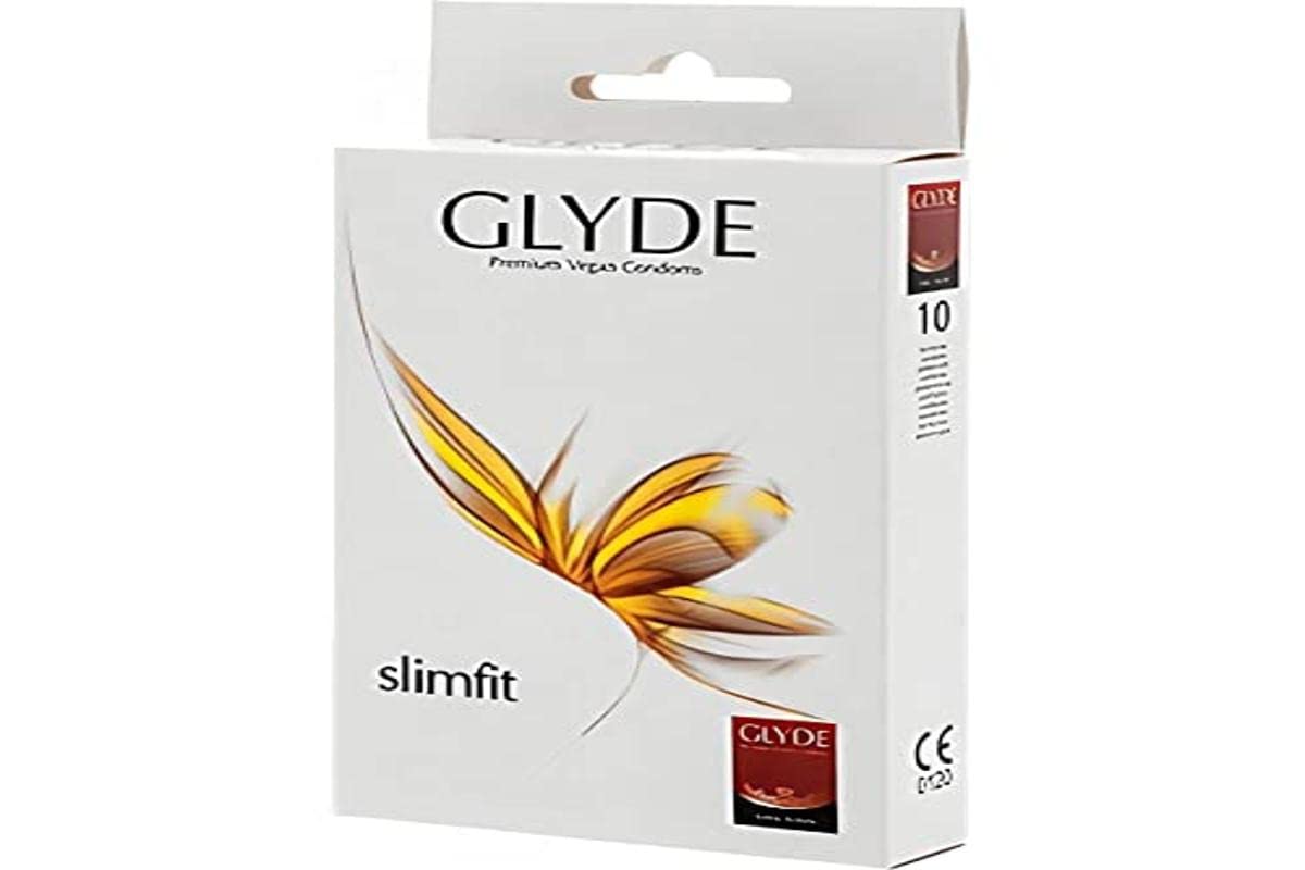 Glyde Ultra Slimfit 10 Tight Condoms, Certified with the Vegan Flower, Value Pack