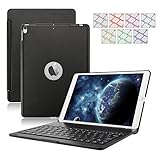 New iPad 9.7 Keyboard Case,Dingrich 7 Color Backlit Aluminum [Built in Stand] Bluetooth Keyboard Case for New iPad 9.7 inch 5th Generation iPad (NOT for iPad Pro 9.7) (Black)