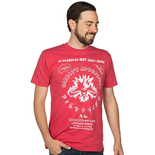Heroes of the Storm Men's Diablo's Chili Sauce Premium T-Shirt (Heather Red, X-Large)