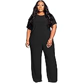 Tycorwd Women's Plus Size Two Piece Outfits Sweatsuits Sets Sexy Backless Short Sleeve Tops Wide Leg Pants Tracksuit Sets