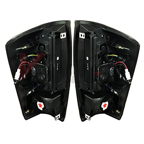 Winjet WJ20-0466-16 2016-2017 Toyota Tacoma LED Glow Bar Tail Light Set Glossy Black