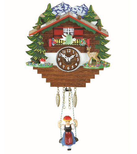 Trenkle Kuckulino Black Forest Clock Swiss House with quartz movement and cuckoo chime TU 2007 SQ