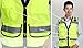Misslo 4 Pockets High Visibility Safety Vest with Reflective Strips, Mesh Neon Yellow (Medium)