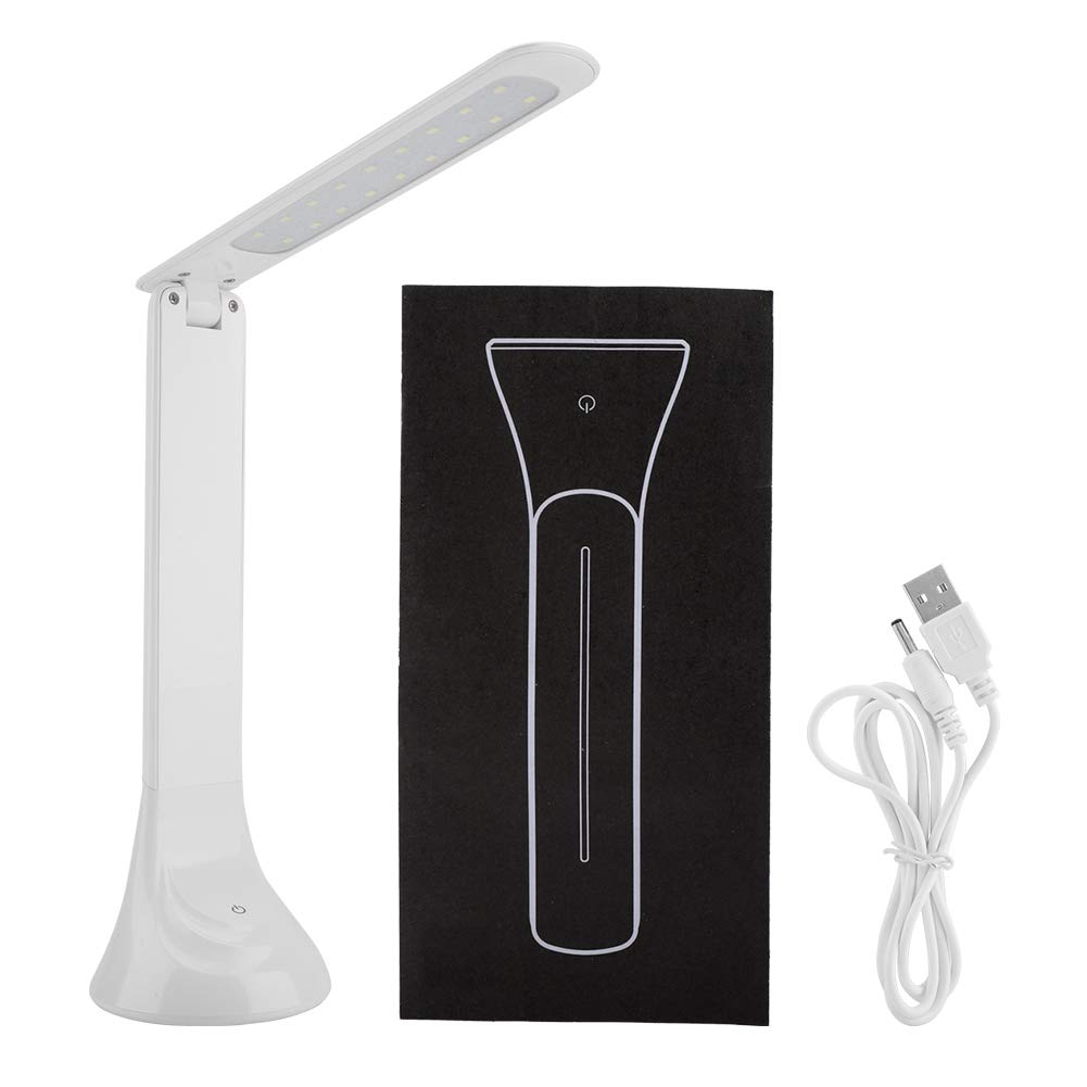 Ymiko LED Desk Lamp Folding Desk Lamps Rechargeable Table Lamp with 3-Level Dimmer, Touch Control Lamp for Bedside Table Bedroom