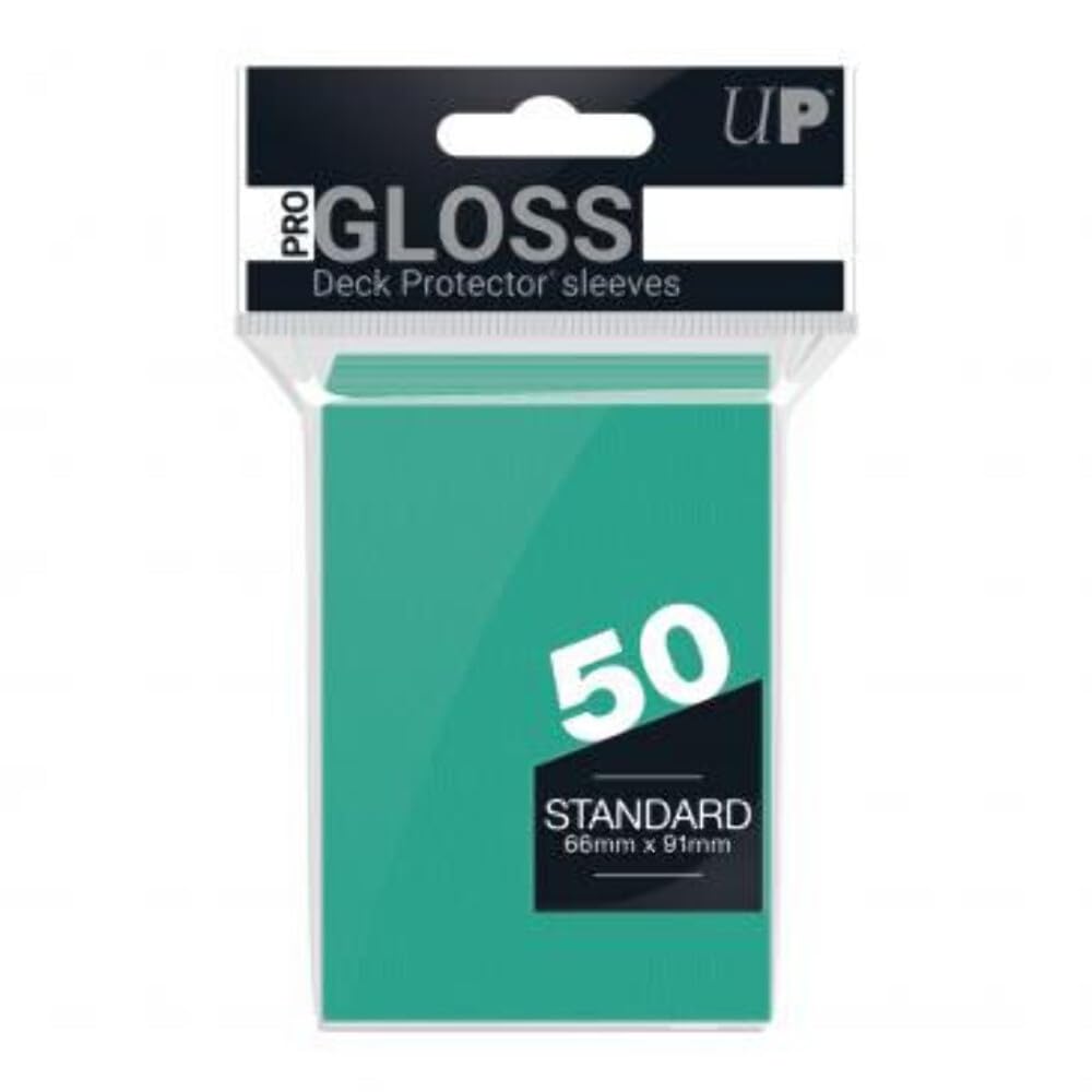 Photo 1 of Ultra PRO - 50ct Standard Size Card Protector Sleeves (Aqua) - Protect You Collectible Trading Cards, Sports Cards, & Gaming Cards with a Bright and Vibrant Color