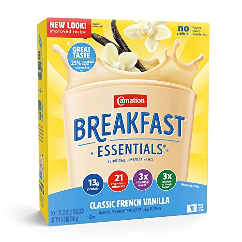 Carnation Breakfast Essentials Complete Nutritional Drink Vanilla 1.26 oz. Packet 60 Ct