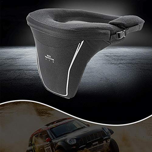 Adult Motorcycle Neck Brace with Reflective Strip, Heavy Duty Motorbike Neck Protector Neckguard Neck Rests, Soft Neck Support Relieves Pain & Pressure in Spine, Knight Equipment