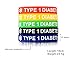 MPRAINBOW MP 5 Pcs Silicone Rubber TYPE 1 DIABETES Medical Alert ID Wristband Emergency Bracelet,5 Colors