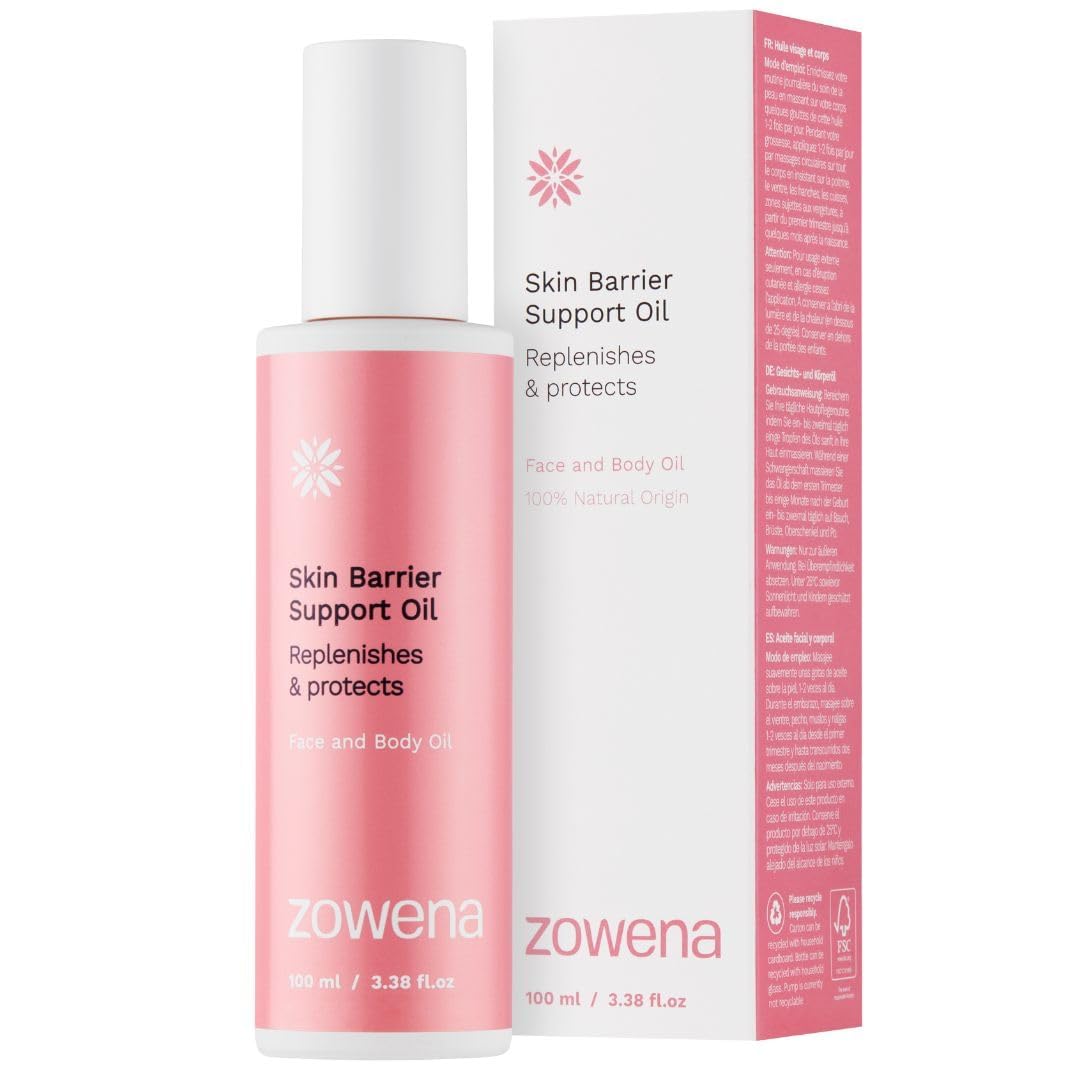 Zowena Pregnancy Stretch Mark Oil - body oil and face oil - 100% natural moisturiser - for pregnant women - with Vitamin E oil - 100ml