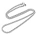 JUSNOVA Stainless Steel Cross Pendant Necklace for Men with 24 Inches Rope Chain Black