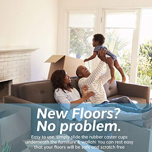 image for Bangerz Sunz Furniture Caster Cups for Carpet and Finished Surfaces, 2