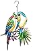 Bejeweled Display Two Parrots w/Glass Wall Art Plaque & Home Decor