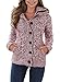 Annflat Women's Chunky Hooded Cable Knit Sweaters Fleece Lined Cardigan