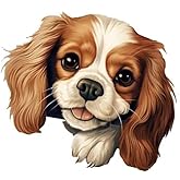 2pc Cavalier King Charles Spaniel Vinyl Decal 5.12"x4.72", Cute Dog Sticker for Car, Truck, Laptop, Window, Pet Lover Decor |#DK113