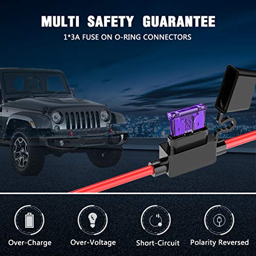 LEICESTERCN Automatic Trickle Battery Charger Maintainer 12V 750mA Smart Float Charger for Car Motorcycle Lawn Mower Tractor Boat SlA ATV WET AGM GEL Cell Lead Acid Batteries