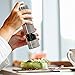 Automatic Pepper Grinder - Easy, One Handed Seasoning - Stylish Stainless Steel, Ceramic Spice Grinders - Battery Operated with LED Light - Adjustable Grain Coarseness For A Perfect Grind