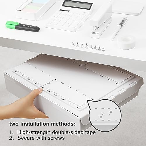 AirTaxiing Under Desk Drawer Super Large Under Table Hidden Drawer