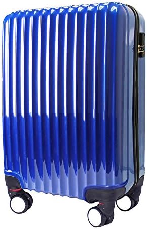 Fochier Carry On Luggage Hardside Spinner 4 Double Wheels 20 Inch Blue