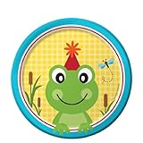 Creative Converting 8 Count Frog Pond Fun Luncheon Paper Plates