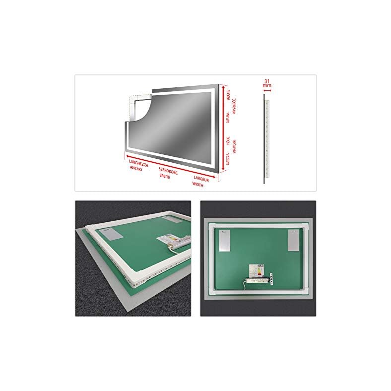 FORAM Espejo de Baño con Iluminación LED - Luz Espejo de Pared con