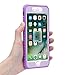 ULAK Compatible with iPhone 8 Plus Case, Heavy Duty Shockproof Flexible TPU Bumper Case Front and Back Hard Protective Cover for iPhone 8 Plus 5.5 inch Larger Screen Size, Purple