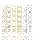 Hicarer 180 Pieces Hair Rings Braid Rings Hair Hoops Hair Loop Clips, 3 Colors, 2 Sizes