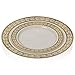 40 Piece Elegant Plastic Plates Set Fancy Disposable Plastic Dinnerware Set Ivory Plates With Gold Rim Includes: 20 Dinner plates, 20 Dessert Plates - Posh Setting