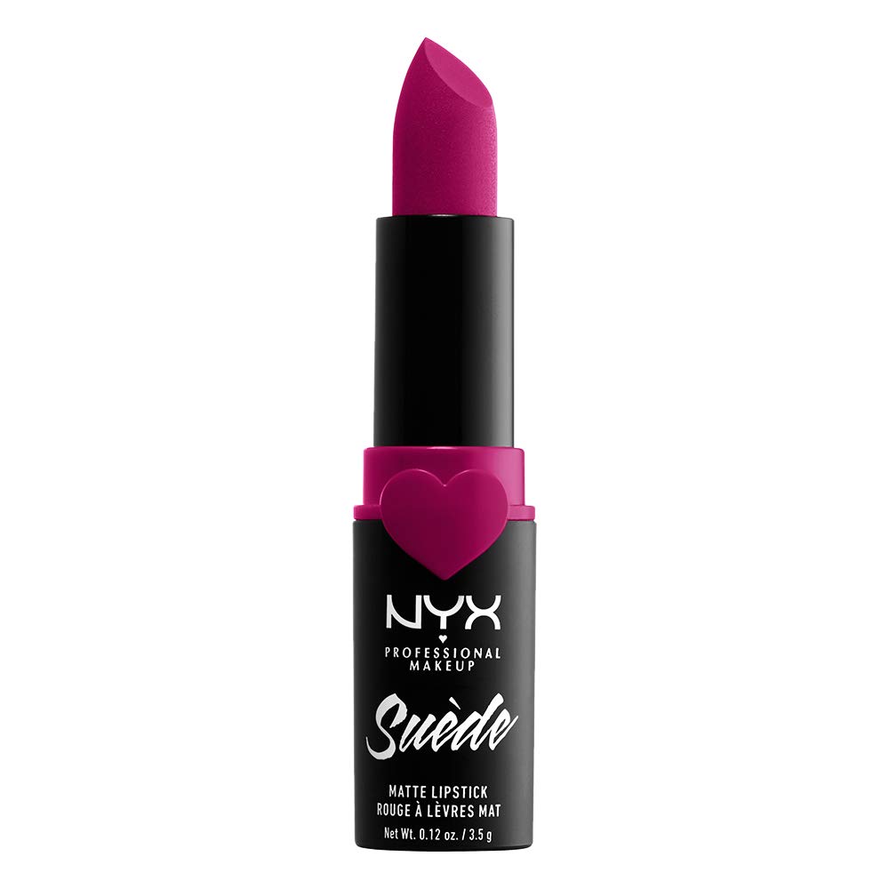NYX Professional Makeup , Lipstick, Suede Matte Lipstick, Lightweight Powdery-Matte Finish in a Heart-Adorned Case, Velvety Plush Lip Colour, Shade: Clinger, 0.021 kg