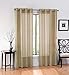 GoodGram 2 Pack Ultra Luxurious High Woven Elegant Sheer Grommet Curtain Panels - Assorted Sizes & Colors (Antique, 84 in. Long)