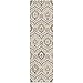Superior Indoor Area Runner, Jute Backed, Modern Oriental Floral Damask Floor Decor for Office, Living Room, Bedroom, Entryway, Dining/Kitchen, Hardwood, Augusta Collection, 2' 7