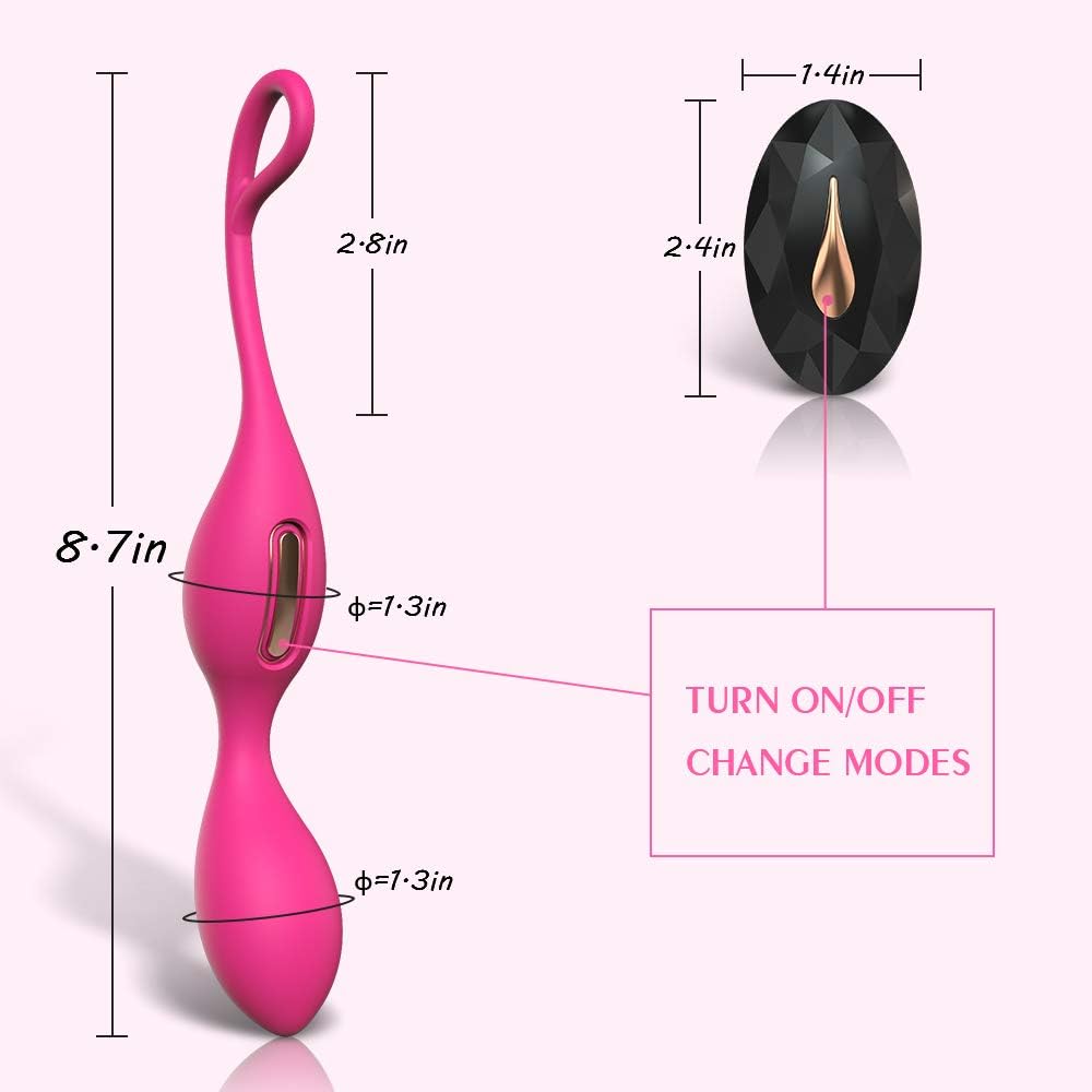 Kegel Balls Exerciser Weights, Allovers Detachable Remote Ben Wa Ball with 5 Vibration Modes for Bladder Control & Pelvic Floor Exercises: Health & Personal Care