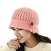 EnjoCho Clearance Sale!Women Winter Warm Floral Cap Beret Braided Baggy Knit Crochet Beanie Hat Ski Cap