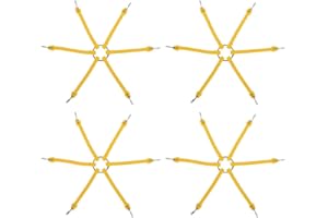 Mytee Products Rubber Spider Bungee for Semi Truck Tires - 26" & 32” Snow Tire Chains Adjuster Tensioner - for Emergency Tire Traction Grip Chains - Yellow - 2 Pair