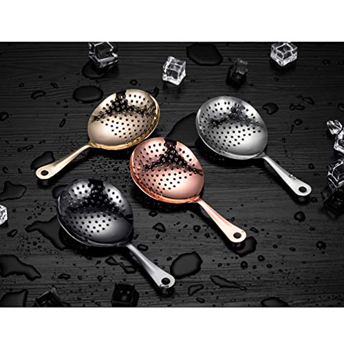 BESTONZON Stainless Steel Julep Strainer Cocktail Strainer Bar Drink Strainer (Black) – Bild 8