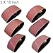 M-jump 18 PCS 3 x 18 inch Aluminum Oxide Sanding Belt Kit-Include 3 Each of 60 80 120 150 240 400 Grits-Premium Sandpaper Sander Belt for Portable Belt Sander