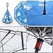 Umbrella, AIGUMI C-Shaped handle Golf Umbrella Car Reverse Umbrella Waterproof Reverse Folding Double Layer Inverted Self Standing Umbrella(Sky-Blue)