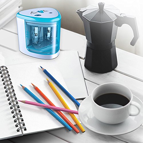 Tihoo Electric Pencil Sharpener for Colored Pencils, Battery Operated