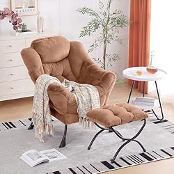 Furlide Oversized Chair with Ottoman, Modern