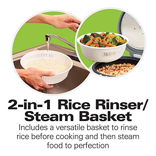 Hamilton Beach Mini Rice Cooker & Food Steamer, 8 Cups Cooked (4