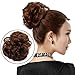OneDor® Ladies Synthetic Wavy Curly or Messy Dish Hair Bun Extension Hairpiece Scrunchie Chignon Tray Ponytail (4#-Dark Brown)
