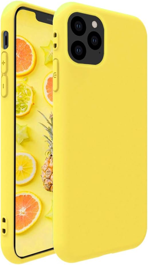 Pelipop iPhone 11 Pro Max Case,Colorful Slim Anti-Scratch Soft TPU Silicone Skin Frosted Protective iPhone Case for iPhone 11 Pro Max 6.5 inch(Yellow)